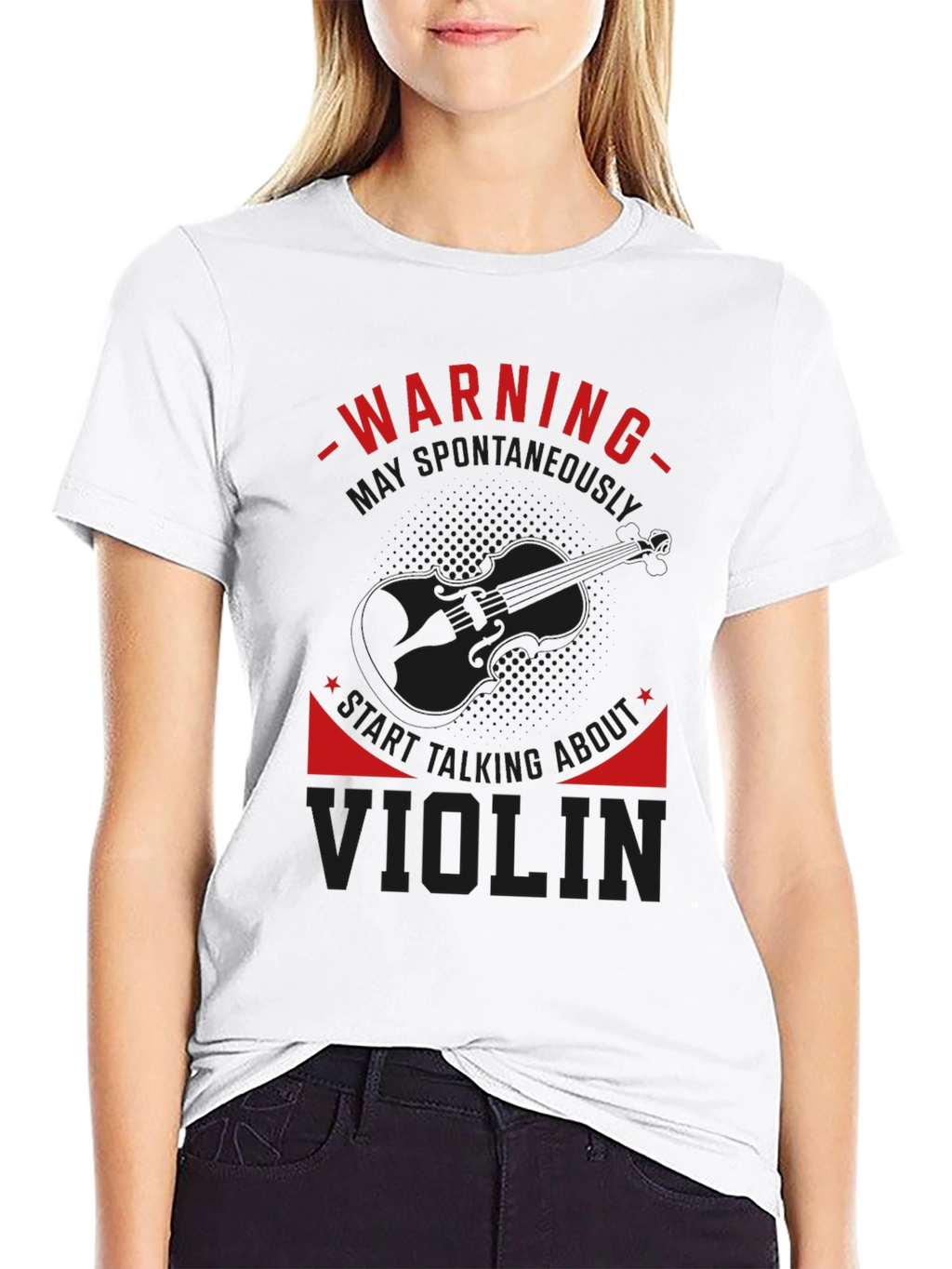 Warning: May Spontaneously Talk About Violin T-Shirt