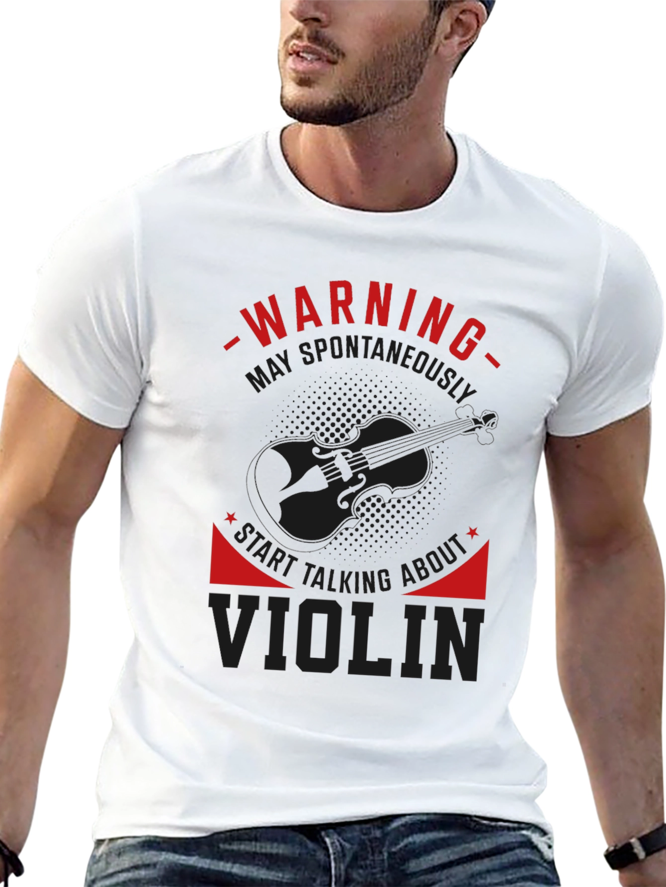Warning: May Spontaneously Talk About Violin T-Shirt