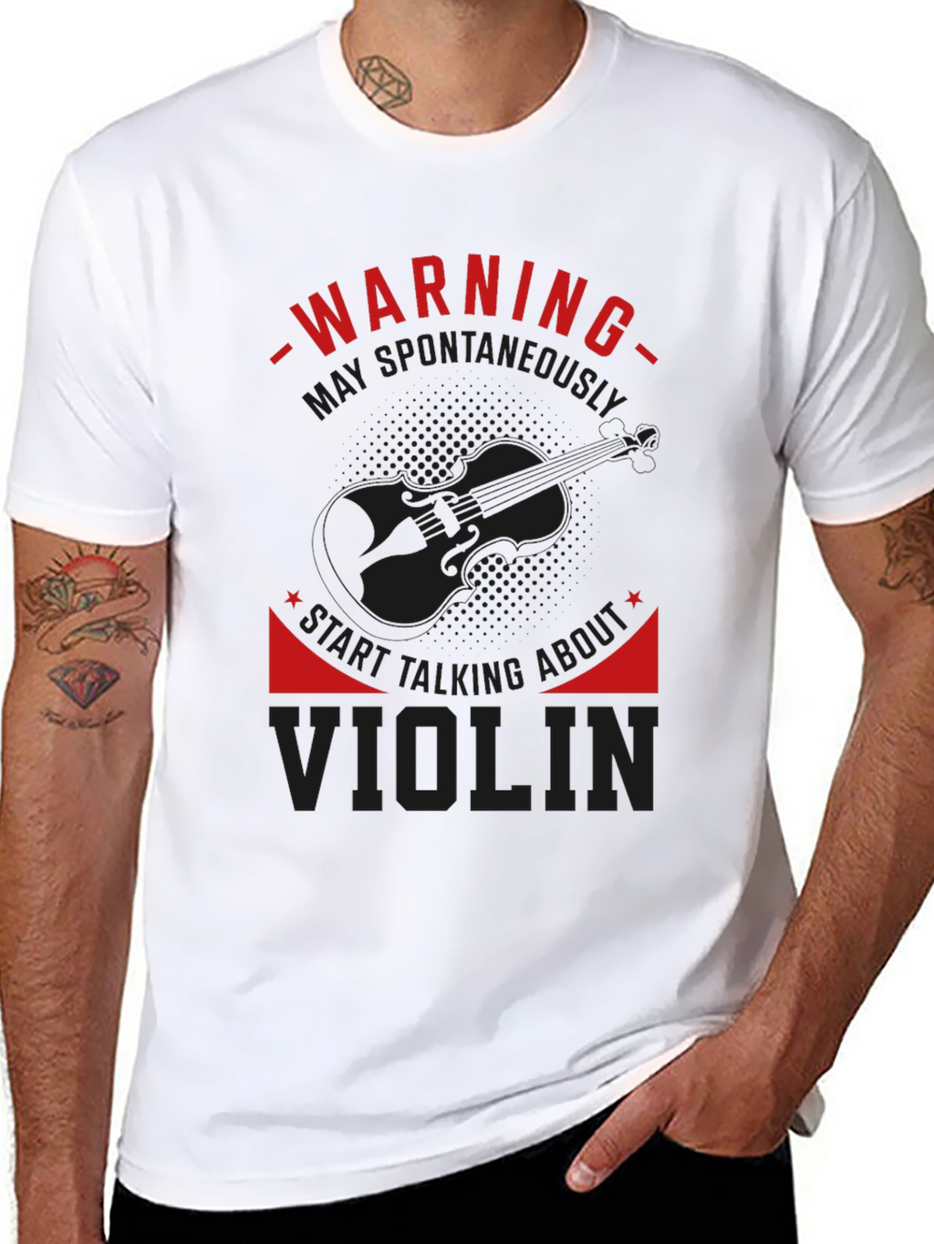 Warning: May Spontaneously Talk About Violin T-Shirt