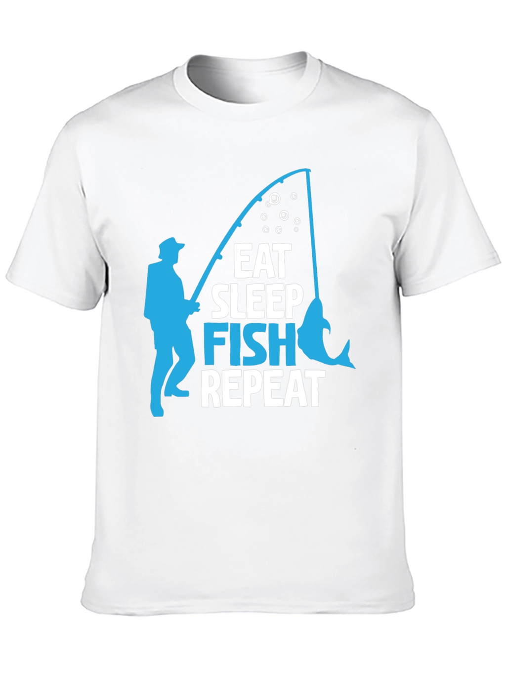 Eat Sleep Fish Repeat Graphic T-Shirt