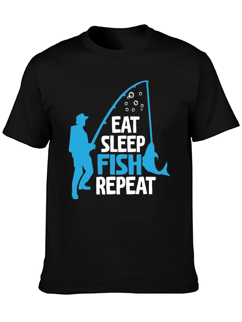 Eat Sleep Fish Repeat Graphic T-Shirt