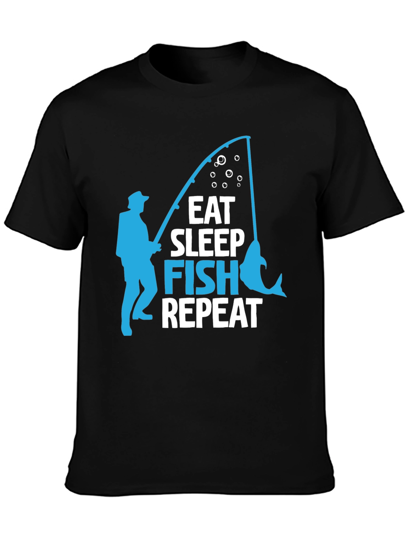 Eat Sleep Fish Repeat Graphic T-Shirt