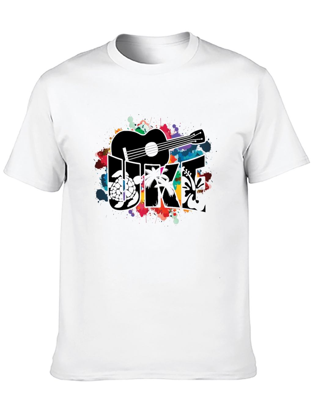 Ukulele Graphic Tee - Vibrant Music Lover Shirt