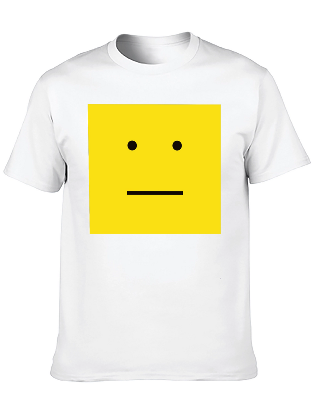 Square Face Graphic T-Shirt - Black Cotton Tee
