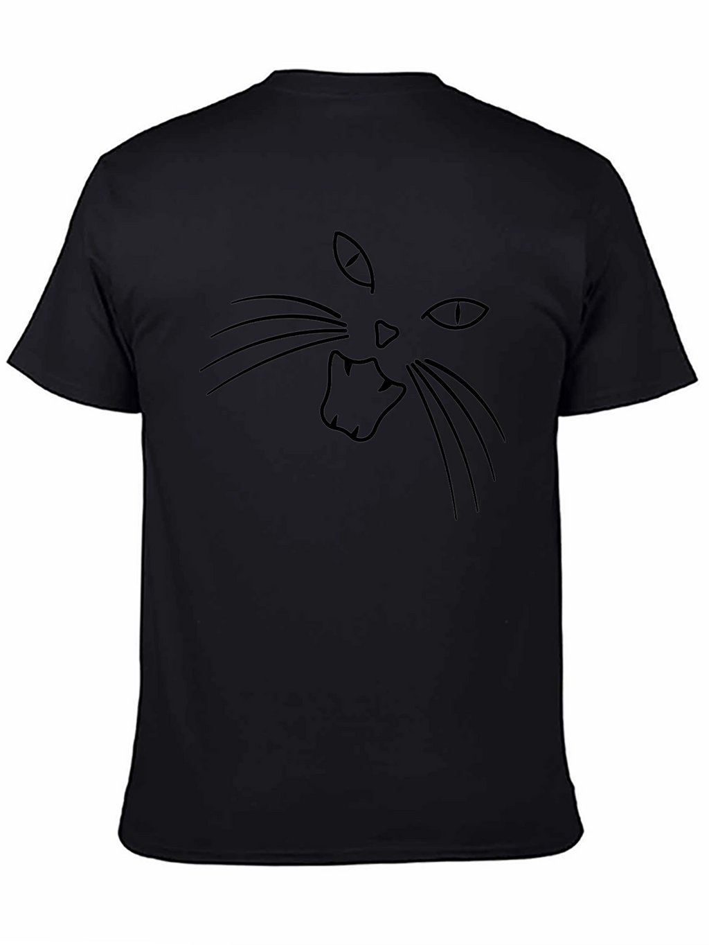 Black Cat Graphic Tee - Mens Casual Shirt
