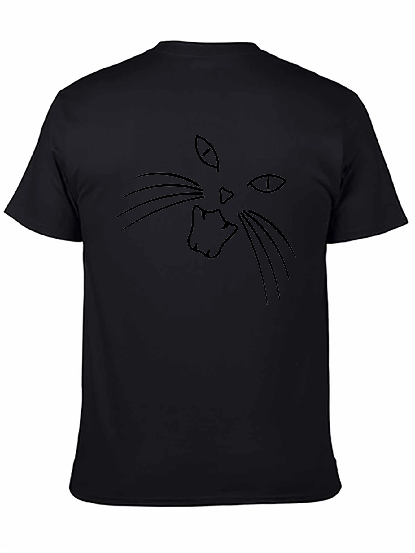 Black Cat Graphic Tee - Mens Casual Shirt