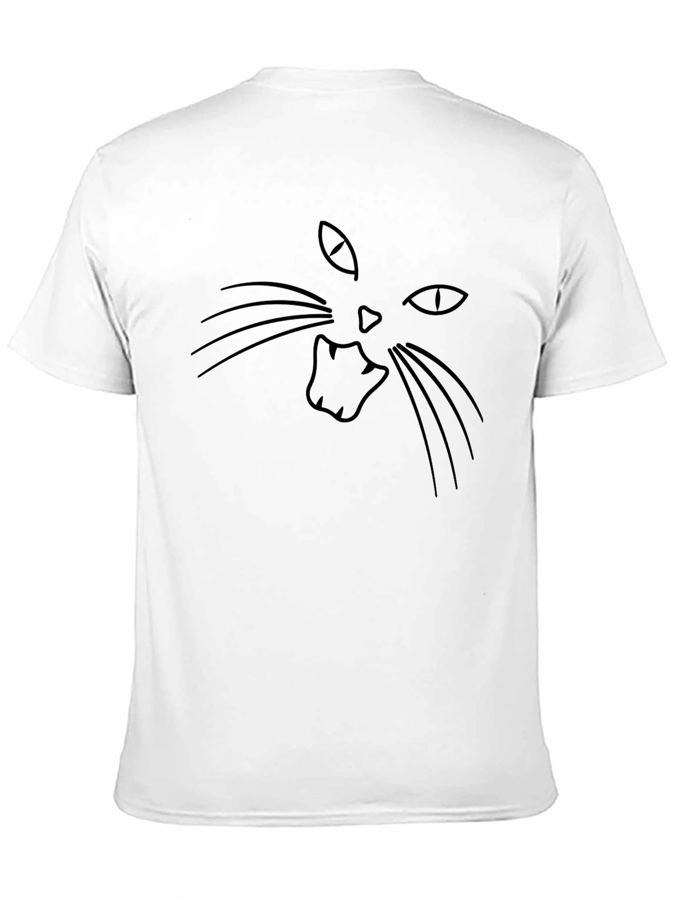 Black Cat Graphic Tee - Mens Casual Shirt