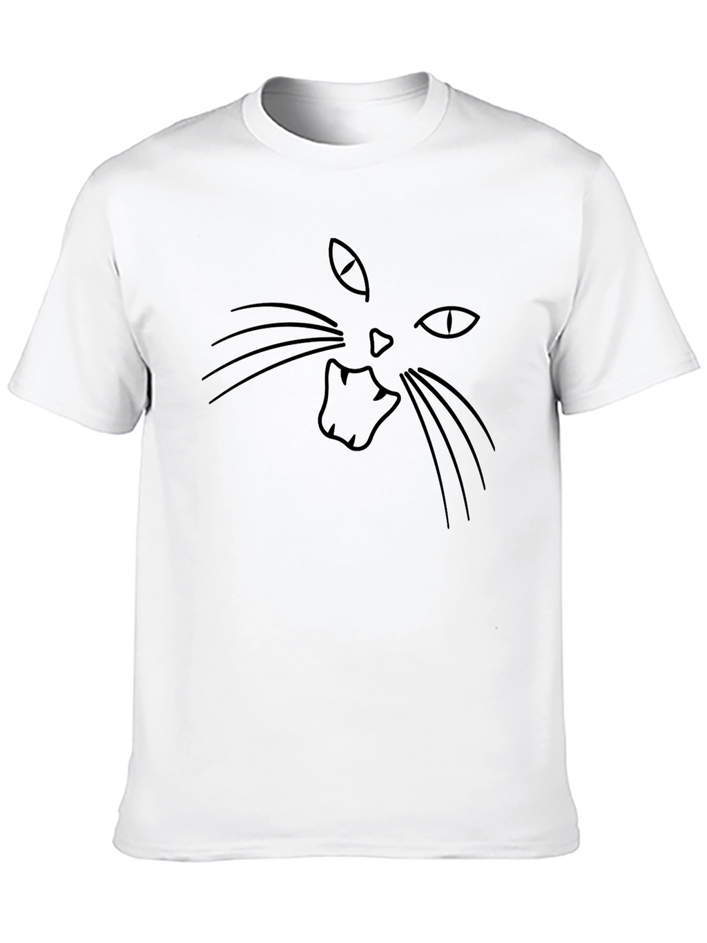 Black Cat Graphic Tee - Mens Casual Shirt