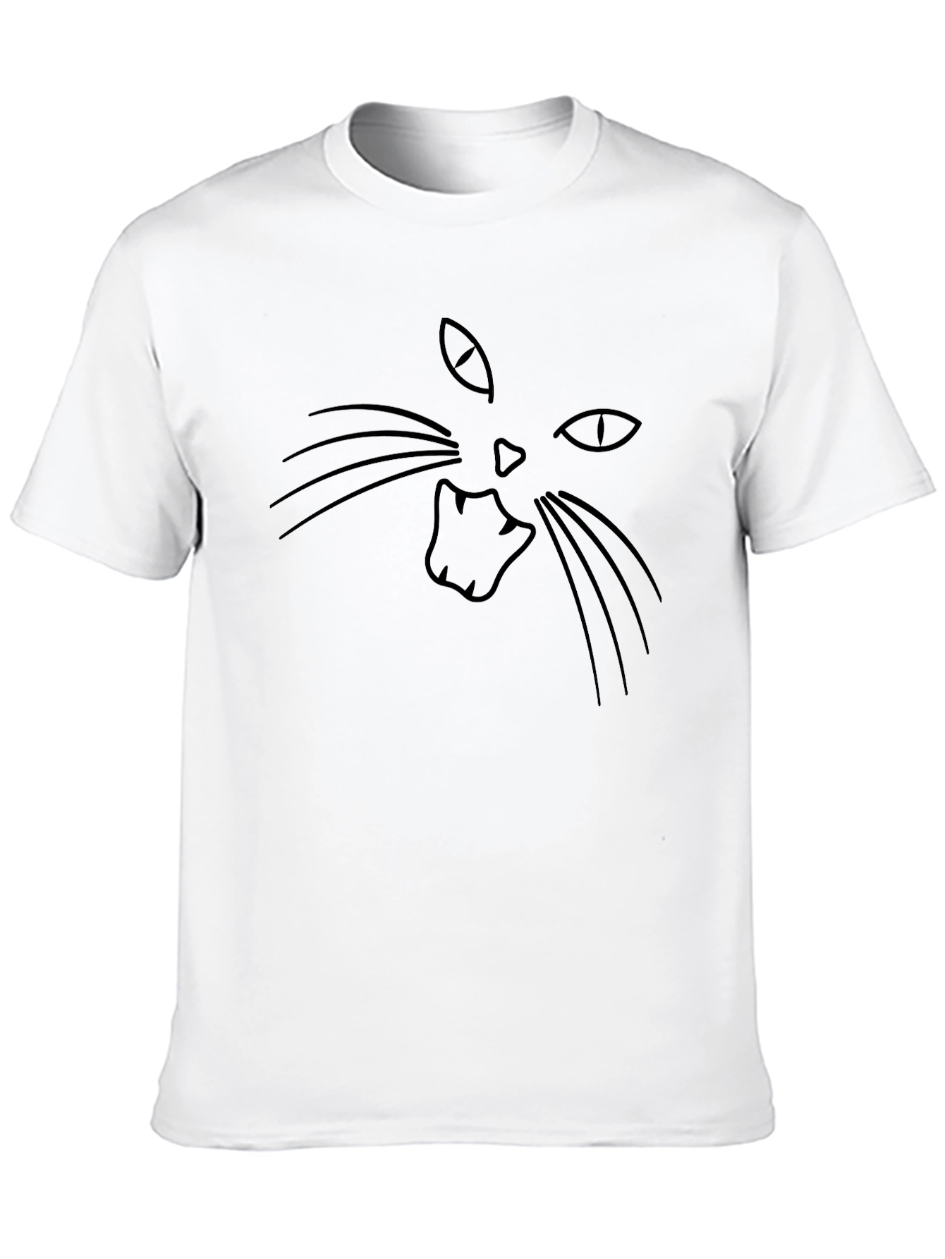 Black Cat Graphic Tee - Mens Casual Shirt