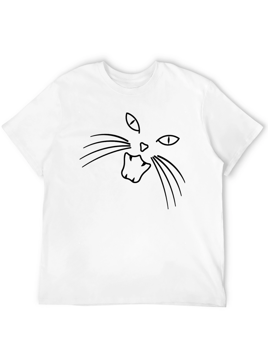 Black Cat Graphic Tee - Mens Casual Shirt