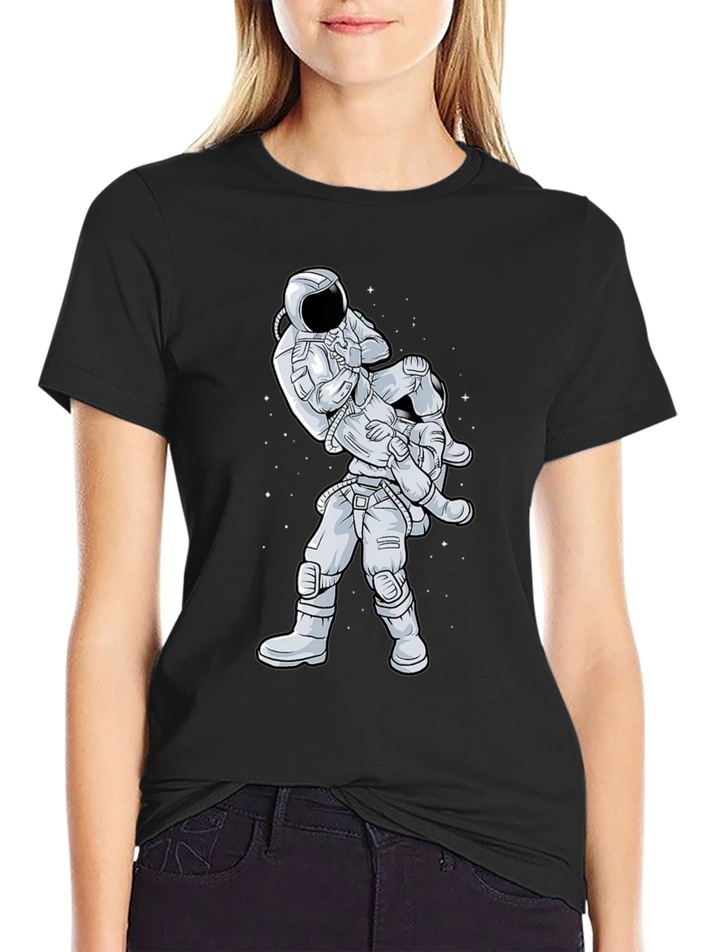 Astronaut Jiu Jitsu Black T-Shirt