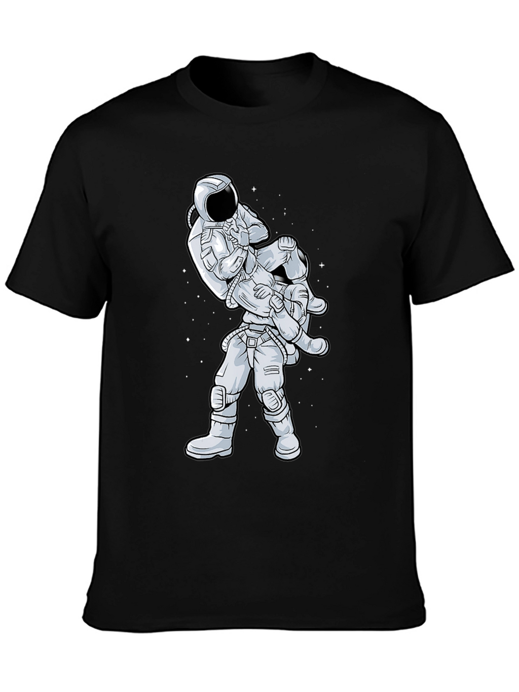 Astronaut Jiu Jitsu Black T-Shirt