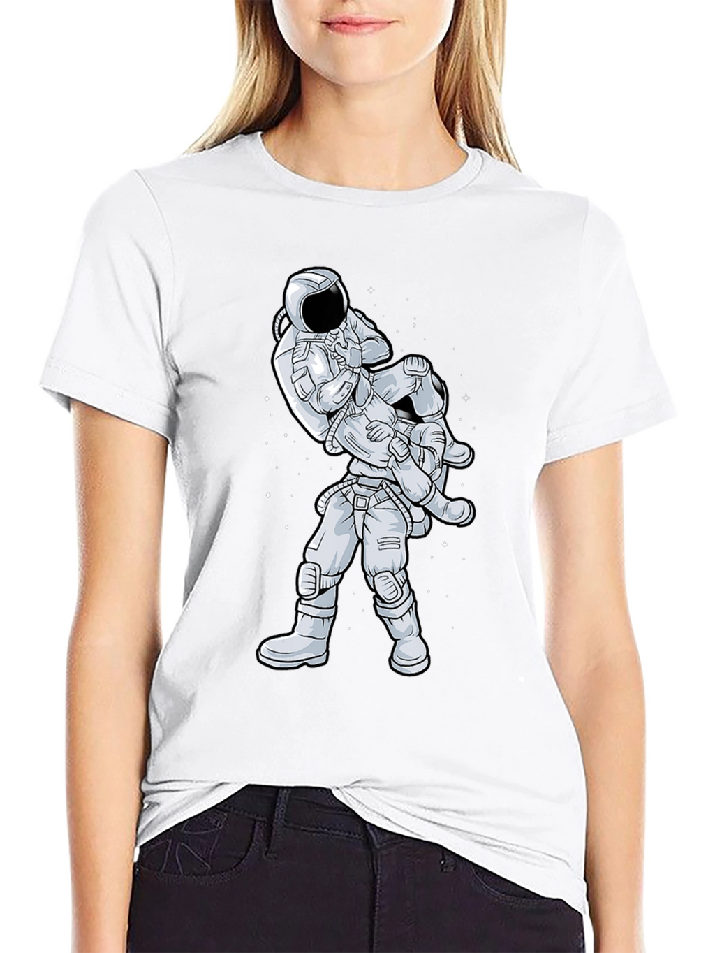 Astronaut Jiu Jitsu Black T-Shirt