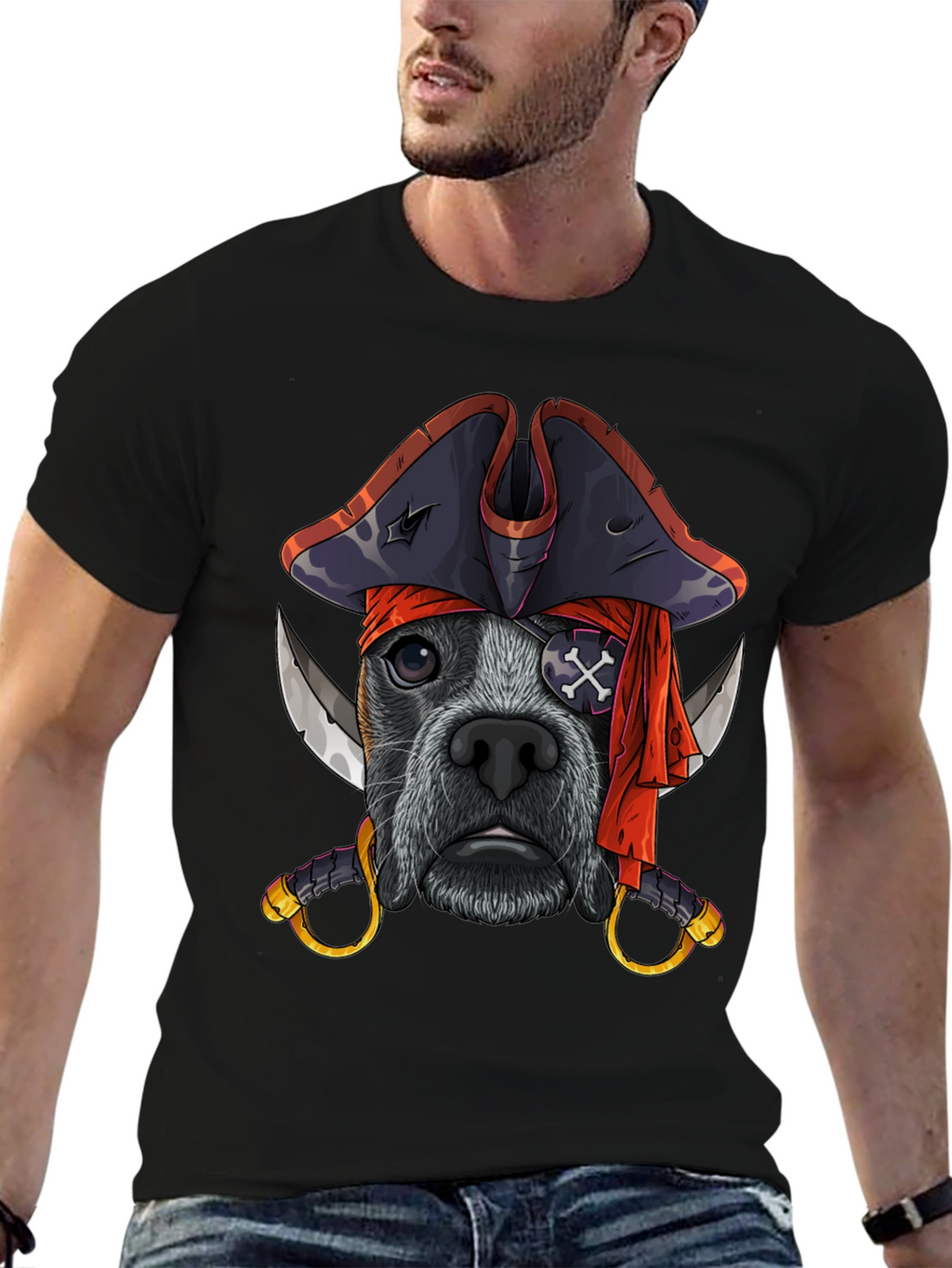 Pirate Dog T-Shirt Funny Pet Tee
