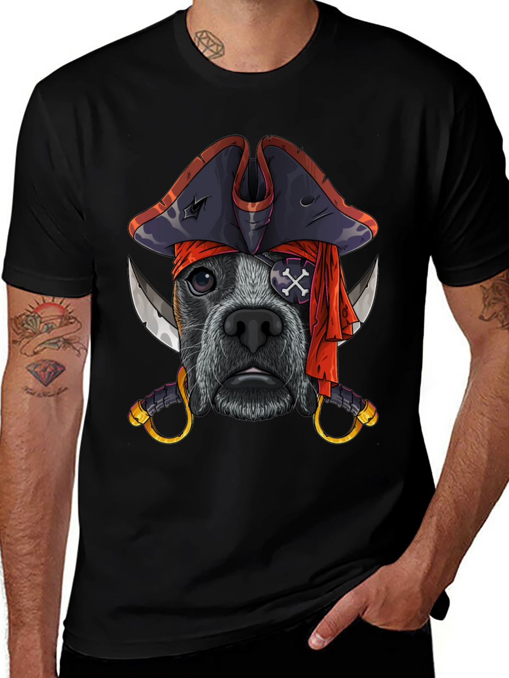 Pirate Dog T-Shirt Funny Pet Tee