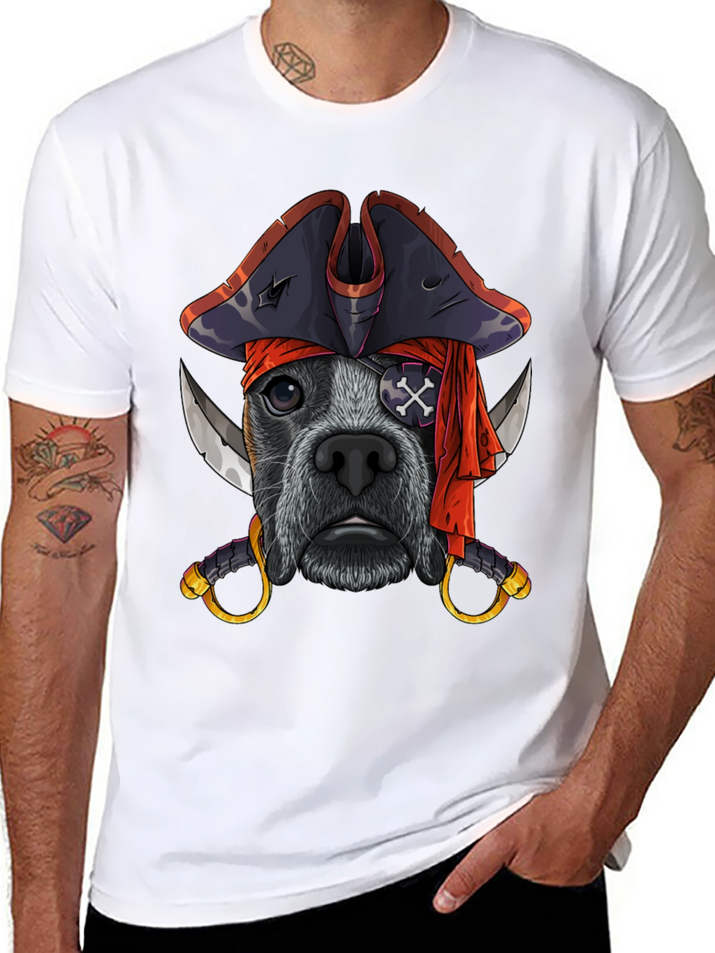 Pirate Dog T-Shirt Funny Pet Tee
