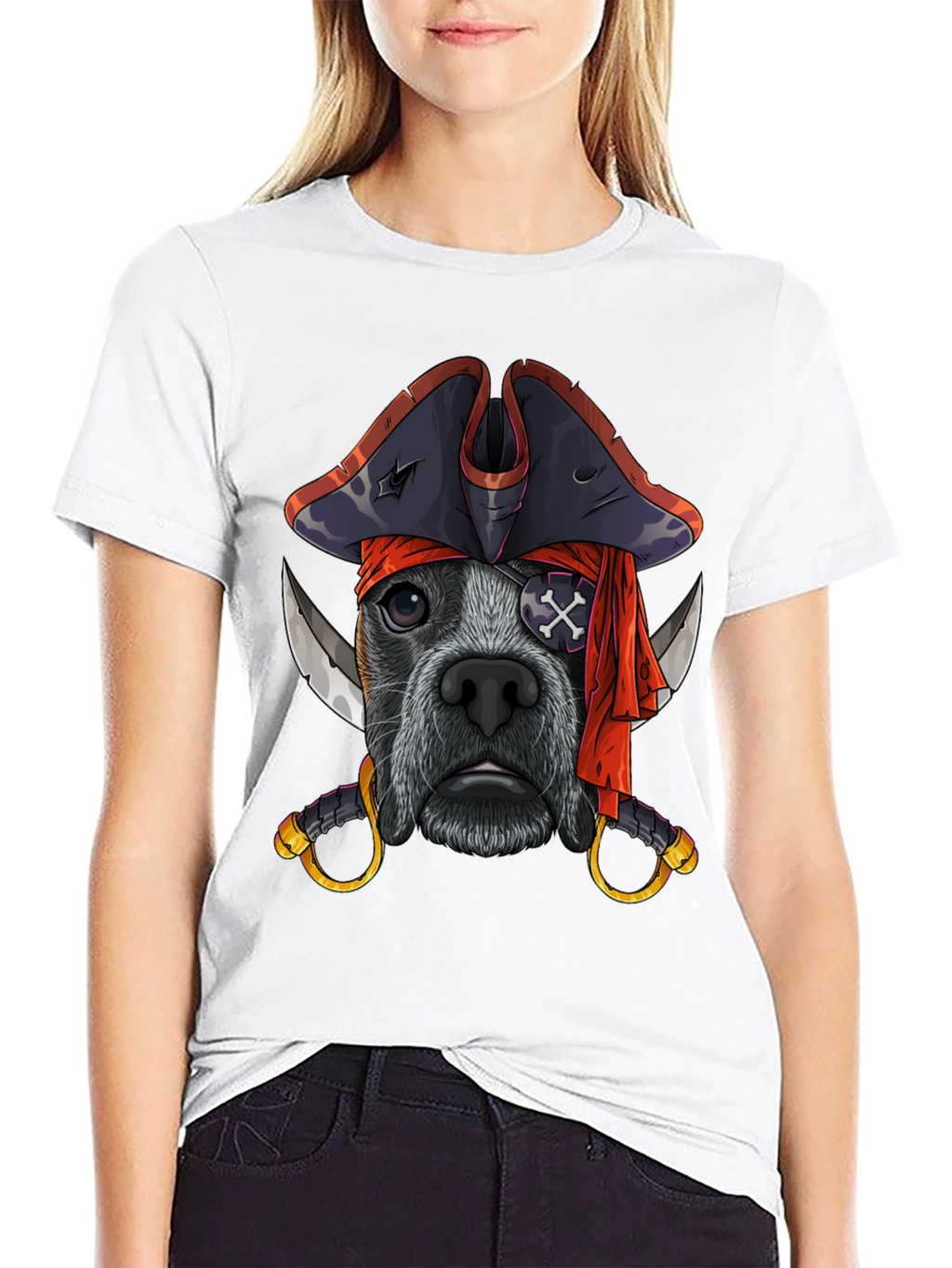 Pirate Dog T-Shirt Funny Pet Tee