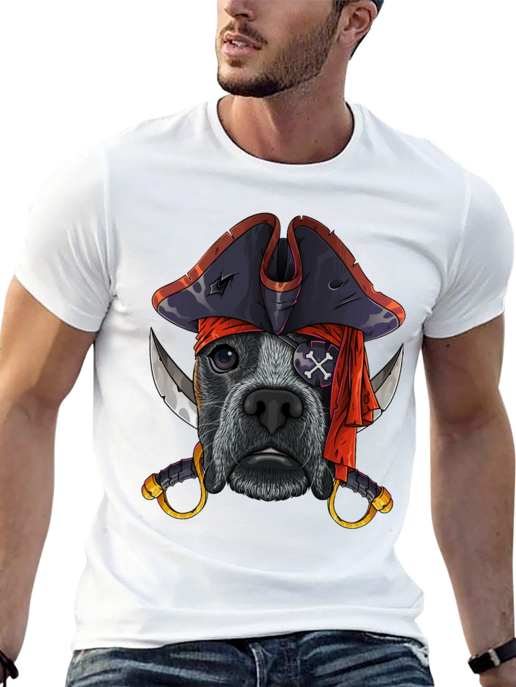 Pirate Dog T-Shirt Funny Pet Tee