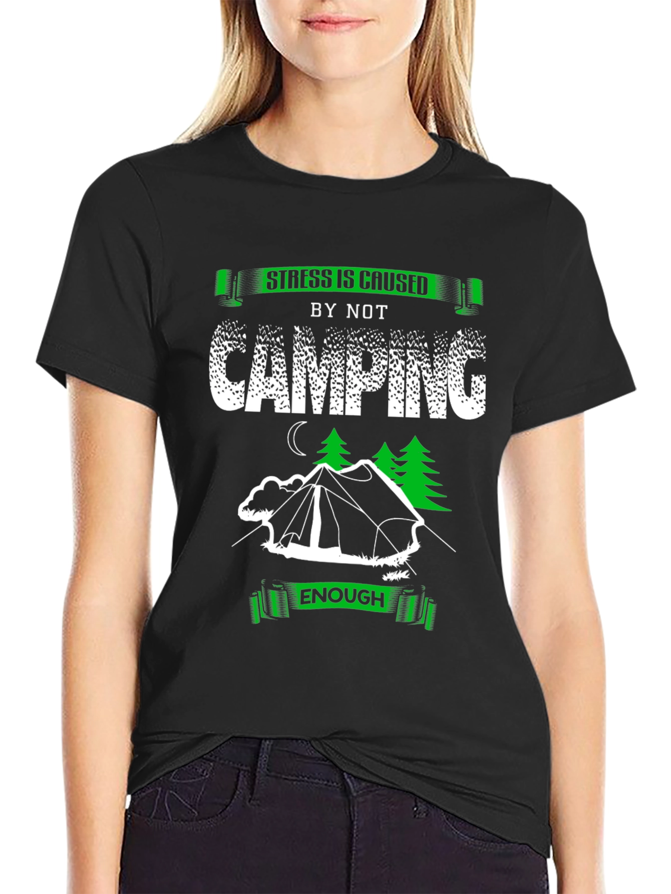 Camping Lover T-Shirt: Stress is Caused by Not Camping Enough