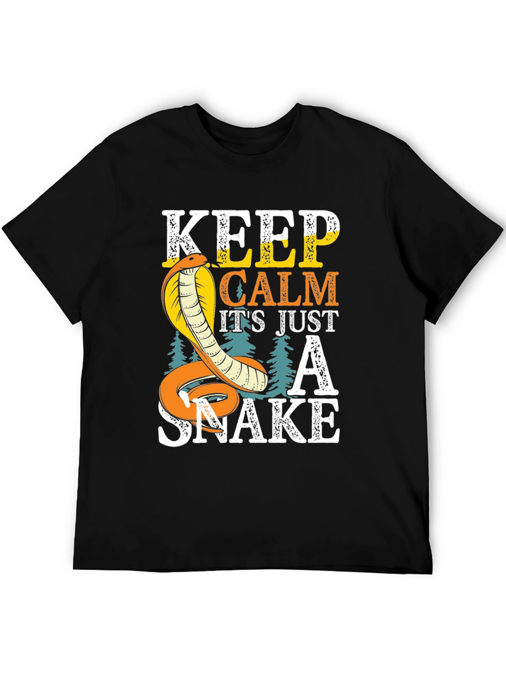 Keep Calm Cobra Snake Graphic T-Shirt