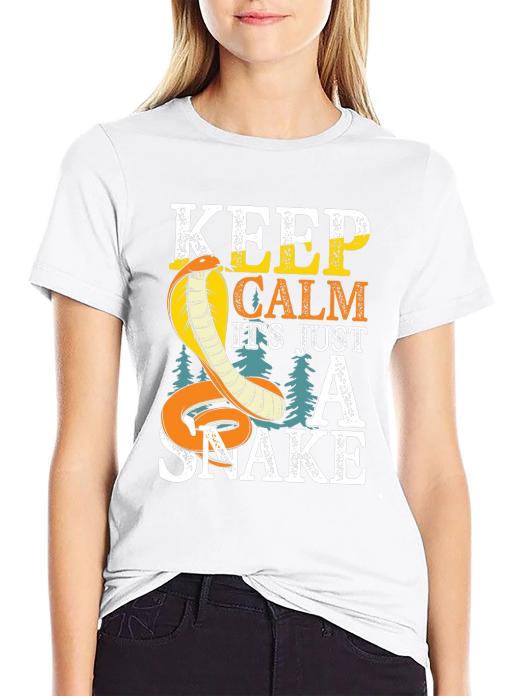 Keep Calm Cobra Snake Graphic T-Shirt