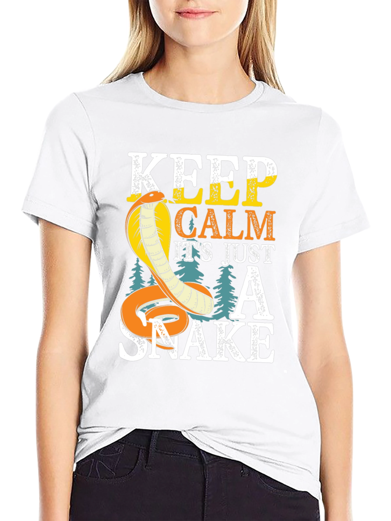 Keep Calm Cobra Snake Graphic T-Shirt