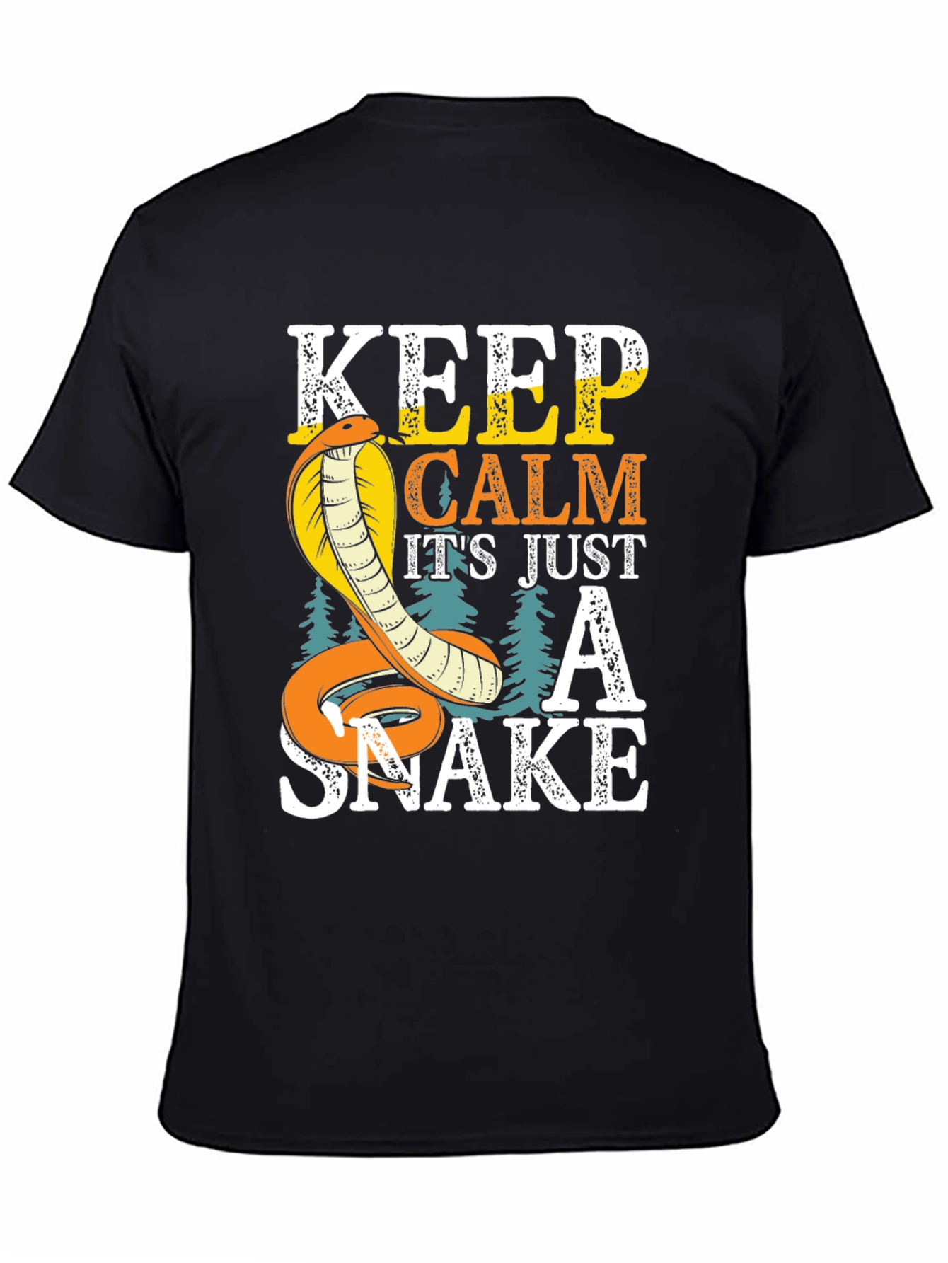 Keep Calm Cobra Snake Graphic T-Shirt