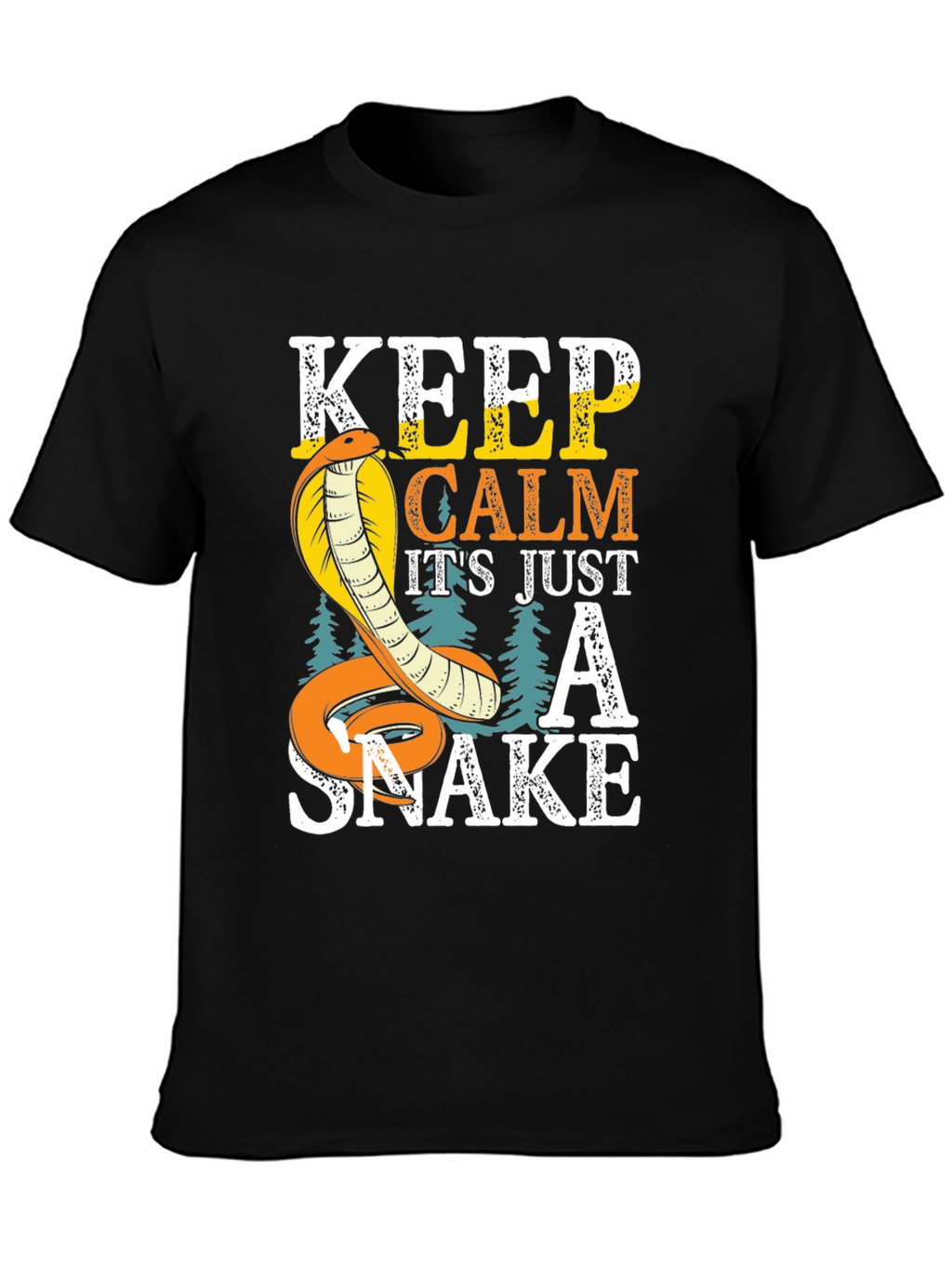 Keep Calm Cobra Snake Graphic T-Shirt