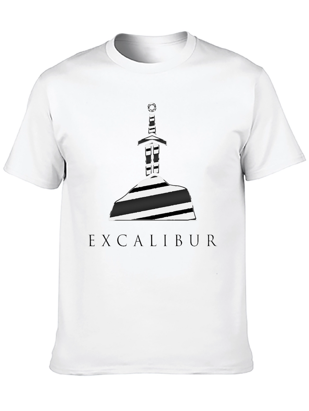 Excalibur Sword in Stone Graphic Tee - Black