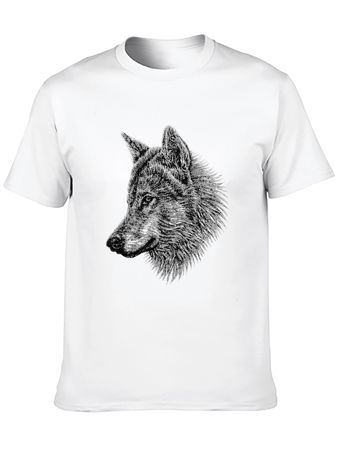 Wolf Graphic Tee - Black Cotton T-Shirt