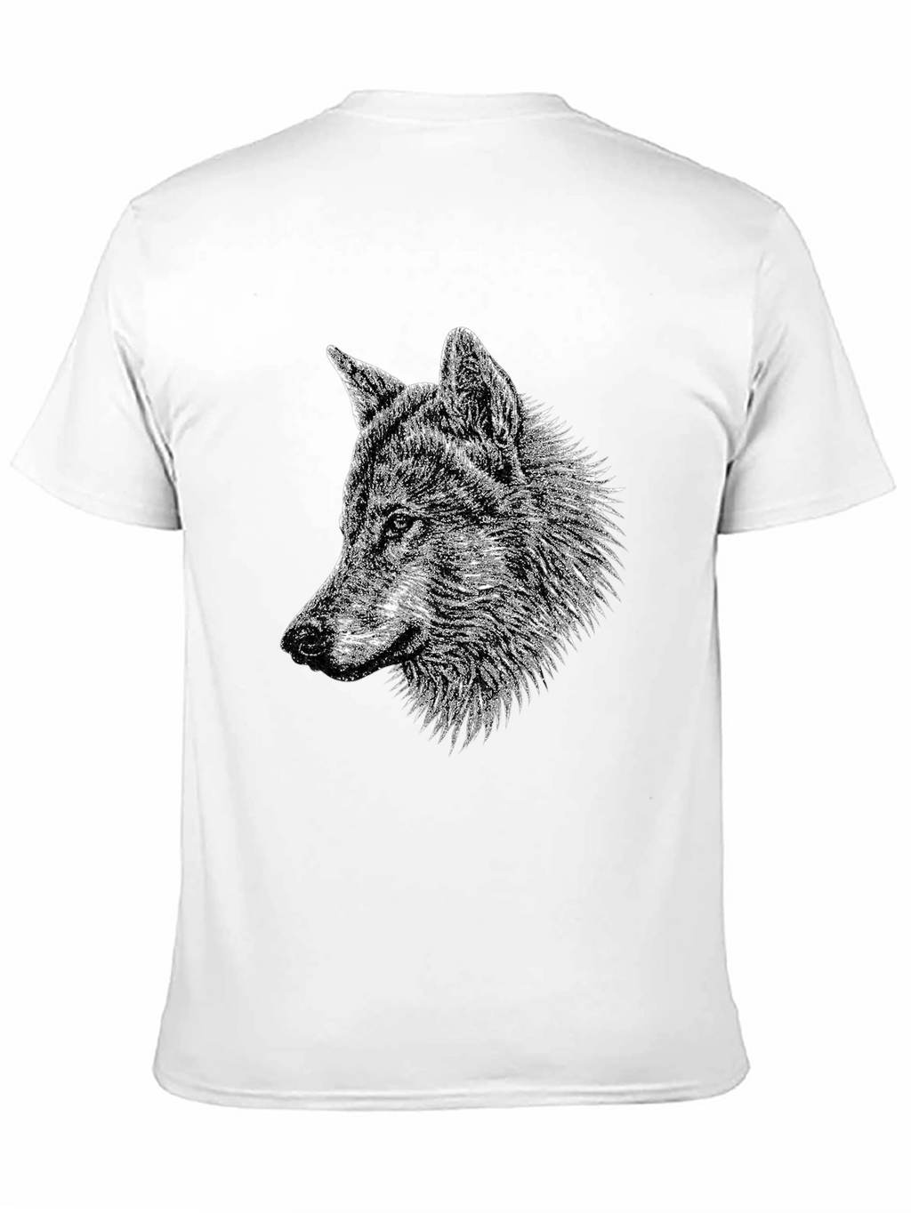 Wolf Graphic Tee - Black Cotton T-Shirt