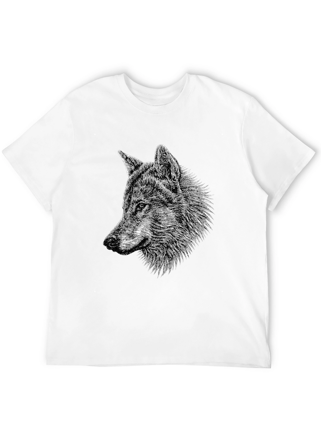Wolf Graphic Tee - Black Cotton T-Shirt