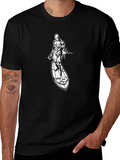 Silver Surfer Graphic Black T-Shirt