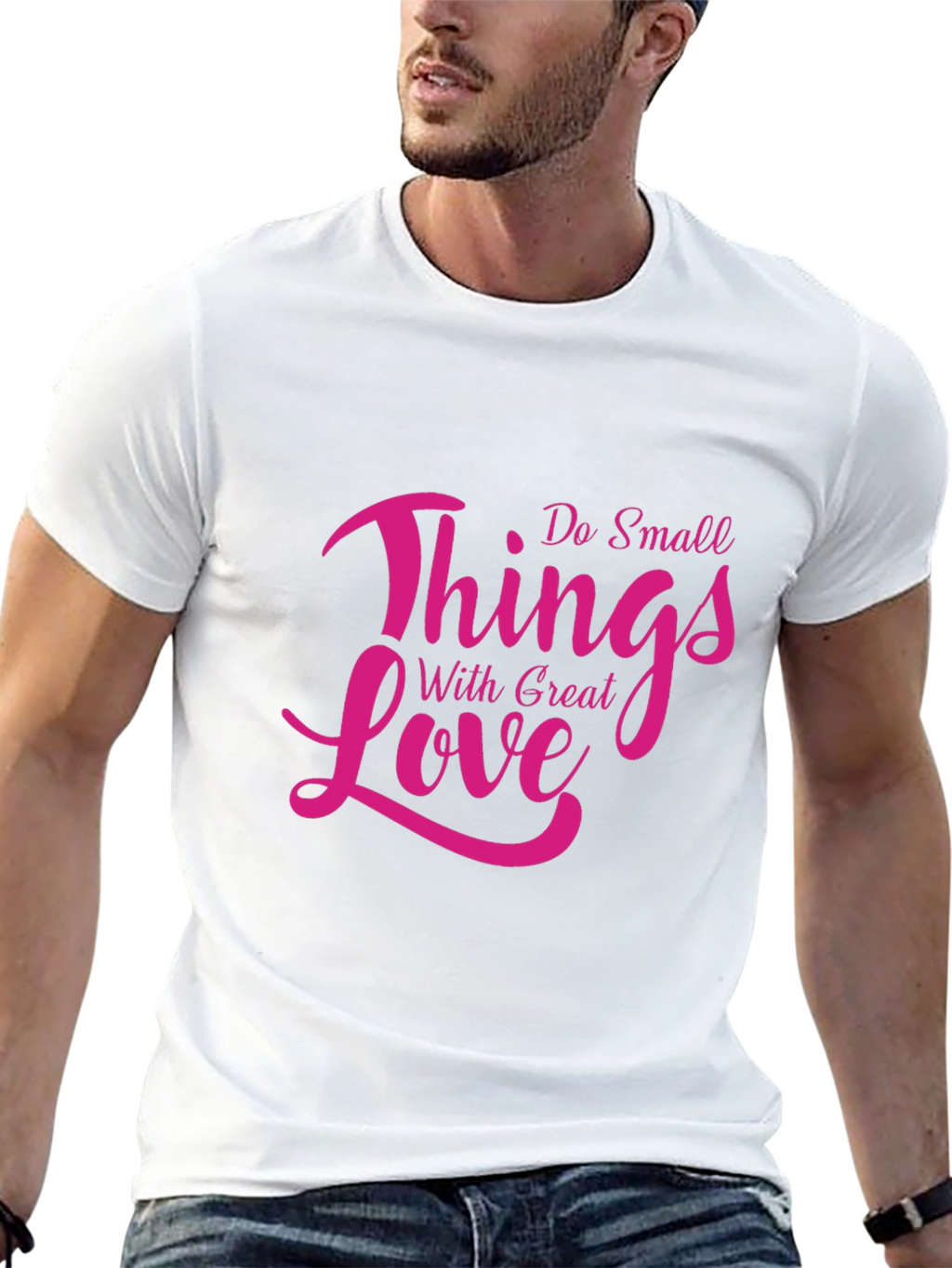 Inspirational Do Small Things With Great Love Black T-Shirt