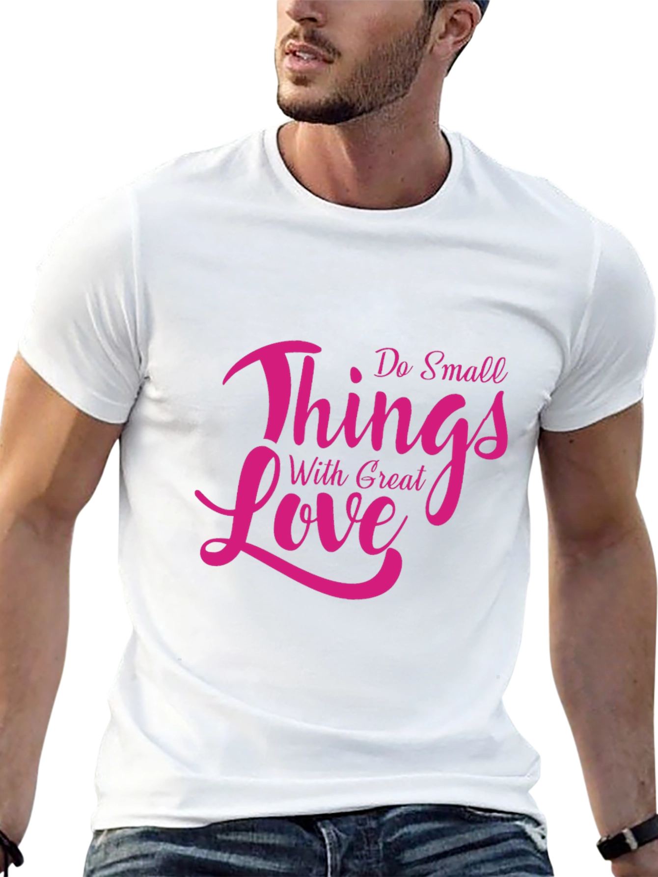 Inspirational Do Small Things With Great Love Black T-Shirt