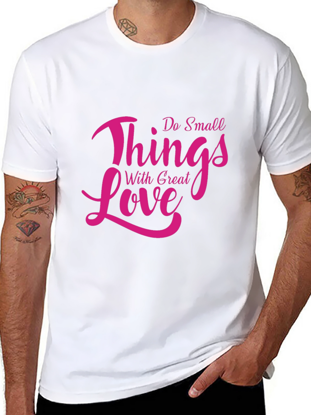 Inspirational Do Small Things With Great Love Black T-Shirt