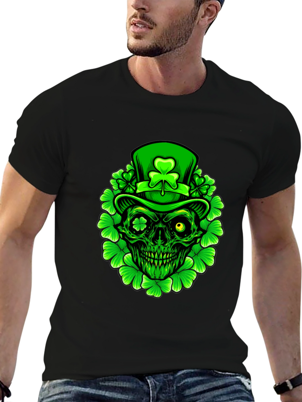 St. Patricks Day Skull Graphic Tee