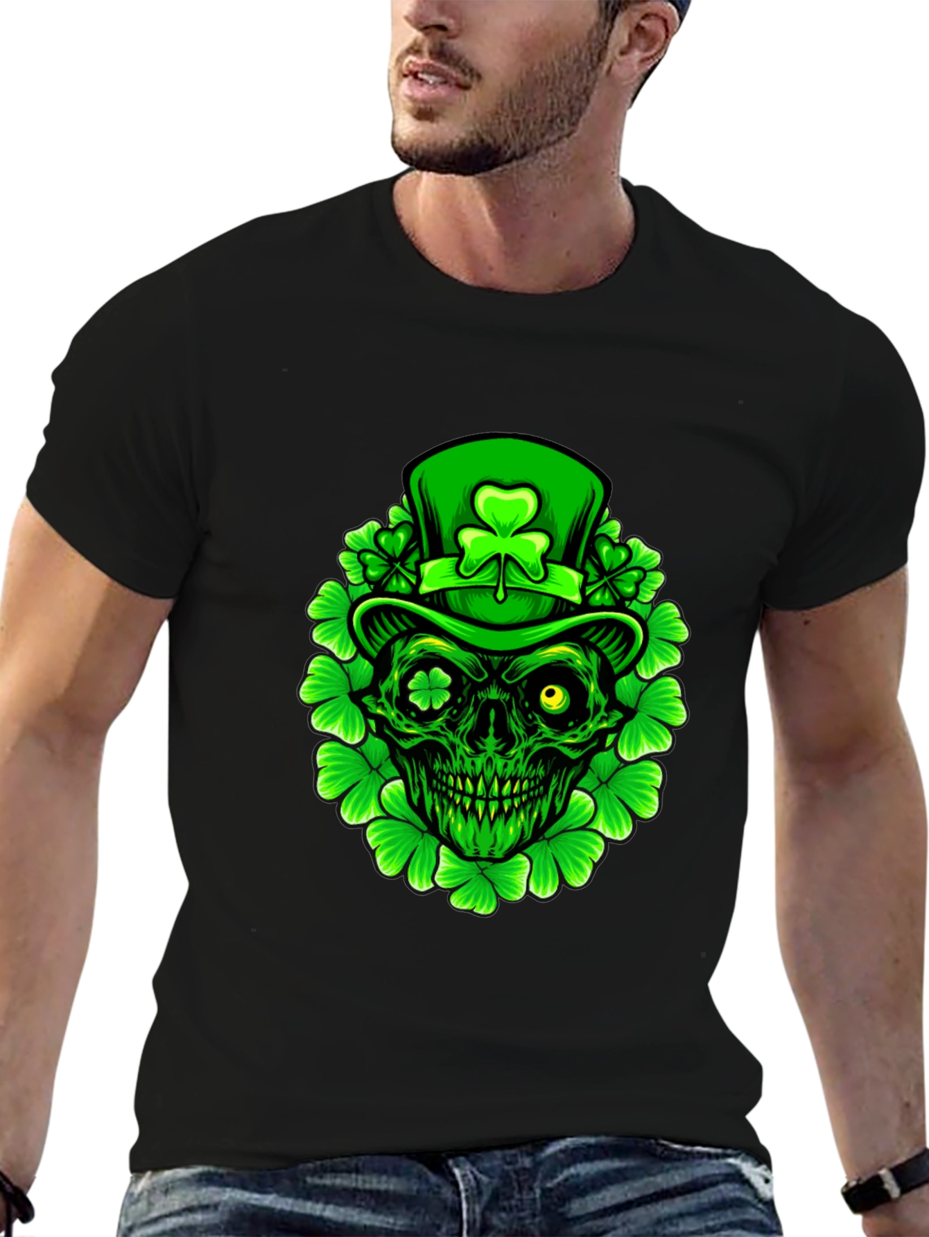 St. Patricks Day Skull Graphic Tee
