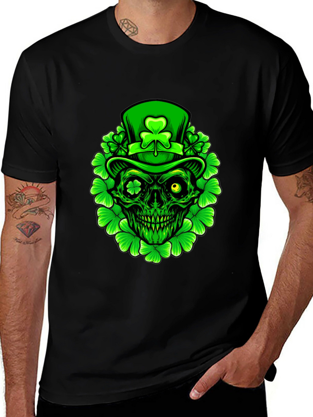 St. Patricks Day Skull Graphic Tee
