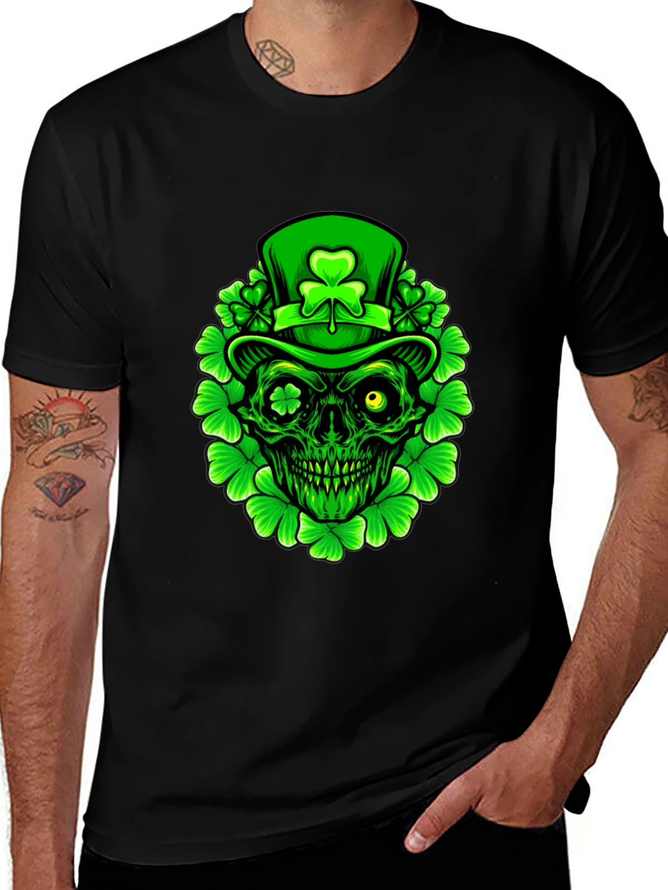 St. Patricks Day Skull Graphic Tee