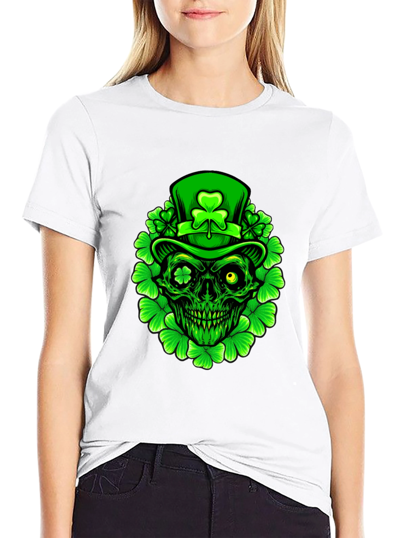 St. Patricks Day Skull Graphic Tee
