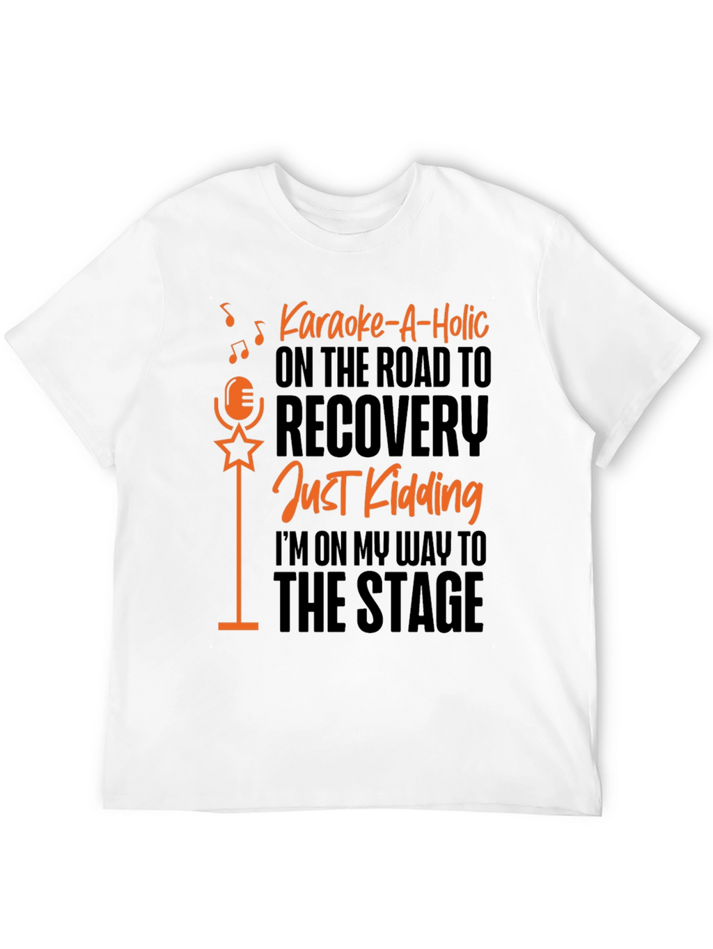 Karaoke-A-Holic Black Graphic T-Shirt