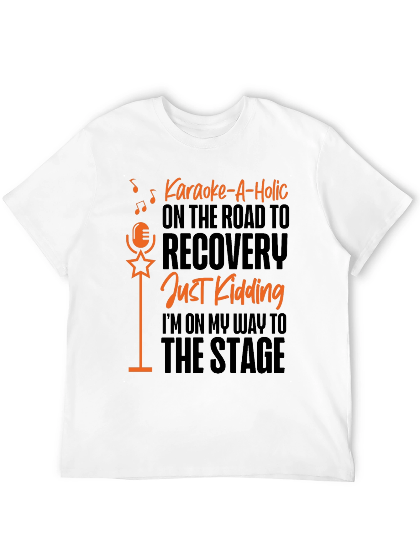 Karaoke-A-Holic Black Graphic T-Shirt