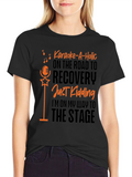 Karaoke-A-Holic Black Graphic T-Shirt