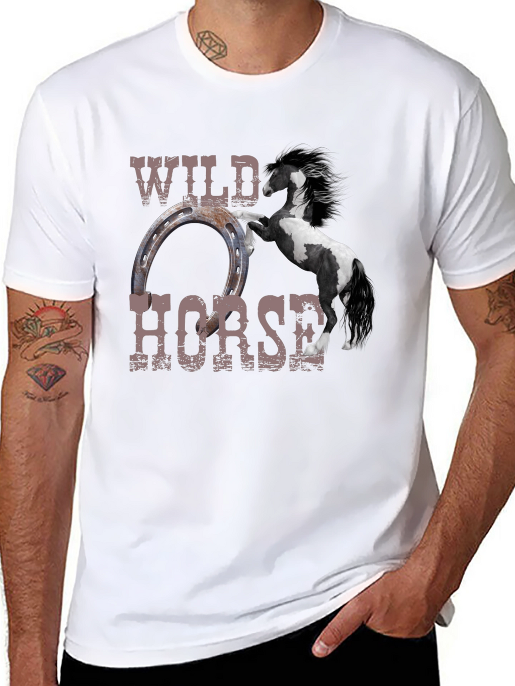 Wild Horse Graphic Tee - Black Unisex T-Shirt