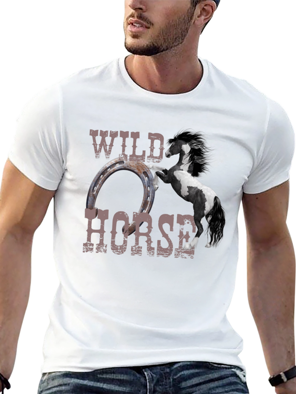 Wild Horse Graphic Tee - Black Unisex T-Shirt