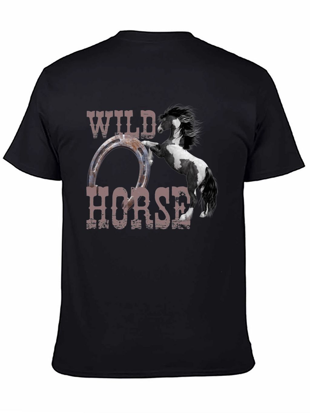 Wild Horse Graphic Tee - Black Unisex T-Shirt