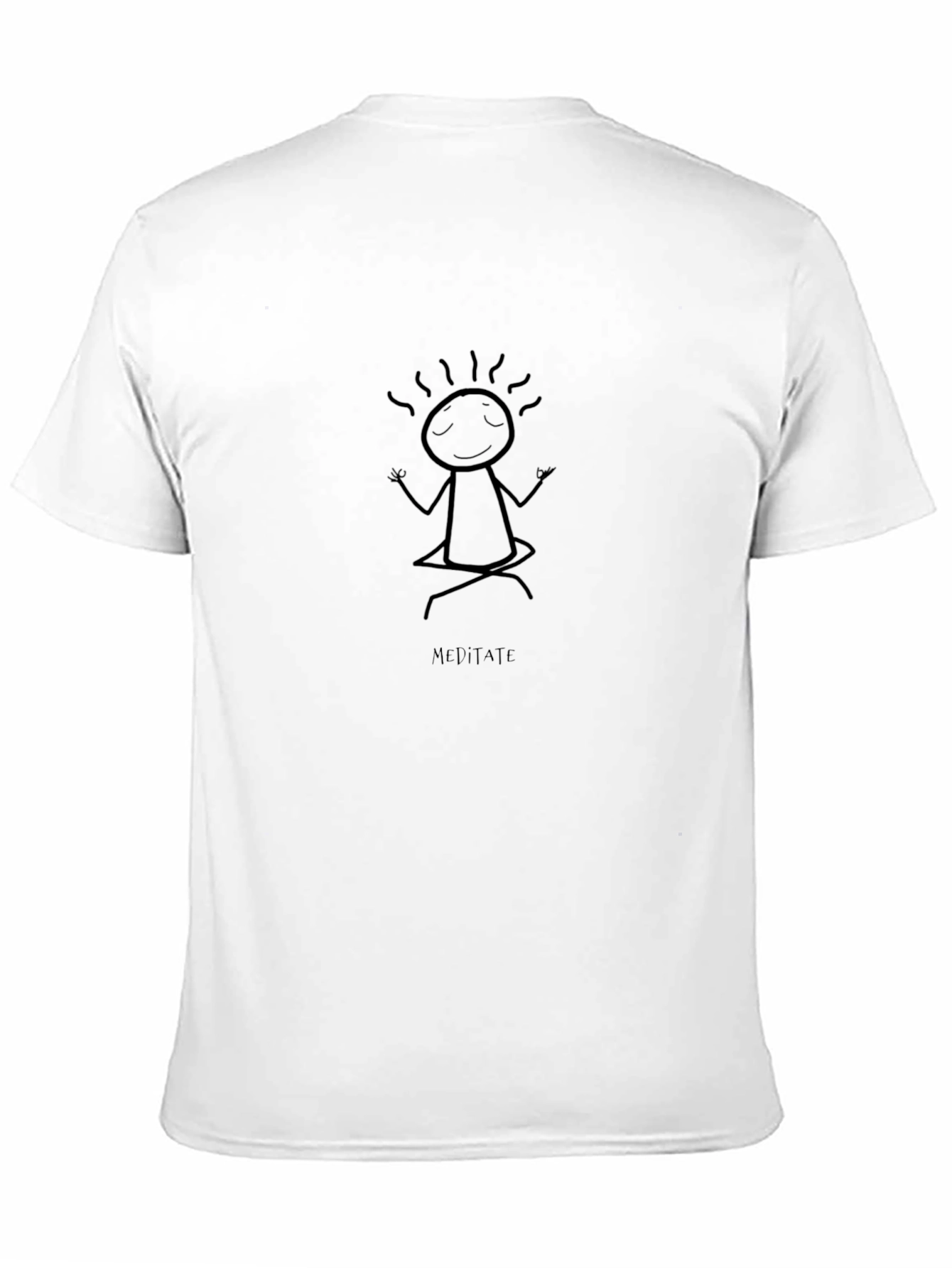 Meditate Graphic Tee - Black Relaxed Fit