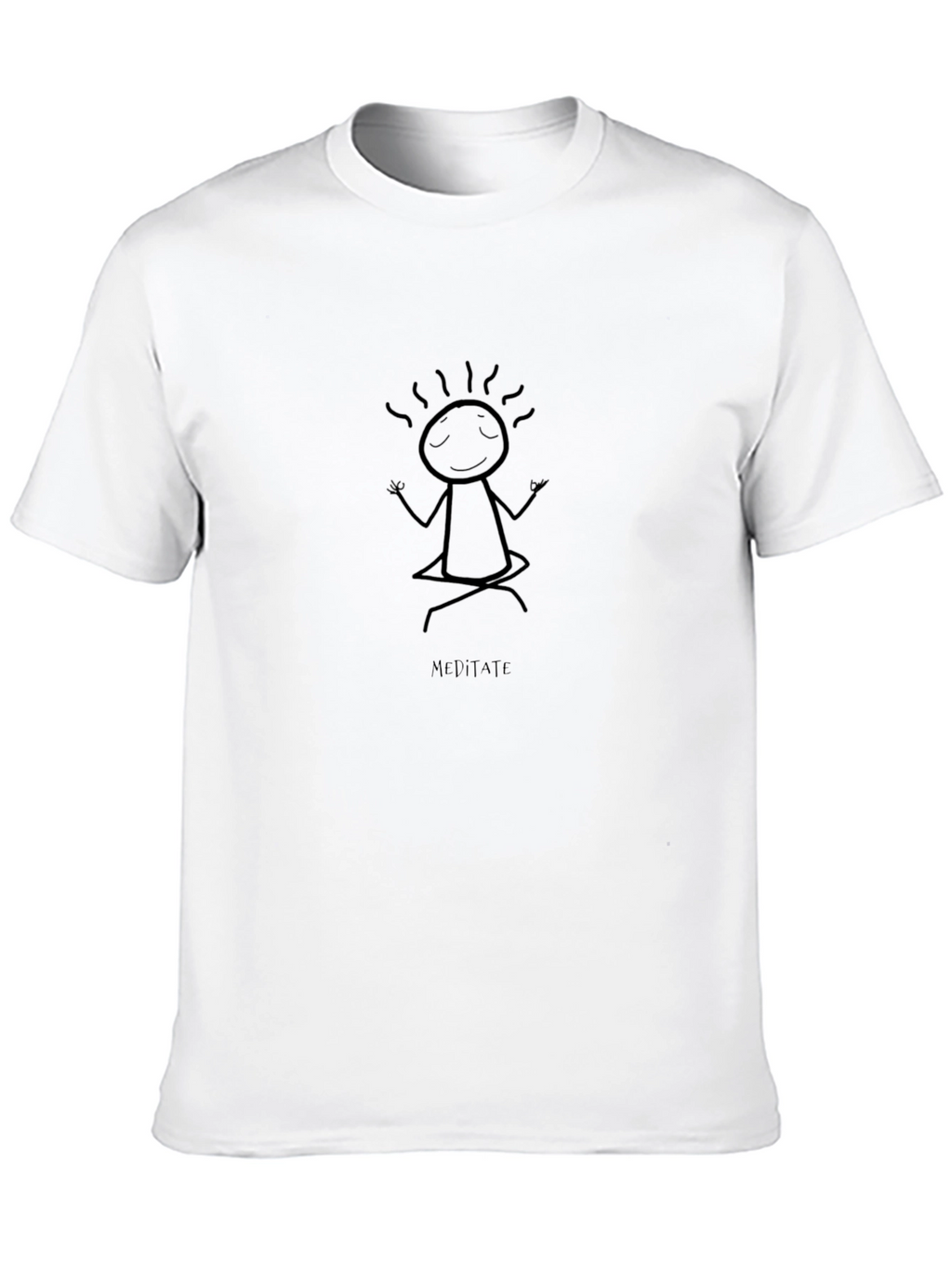 Meditate Graphic Tee - Black Relaxed Fit