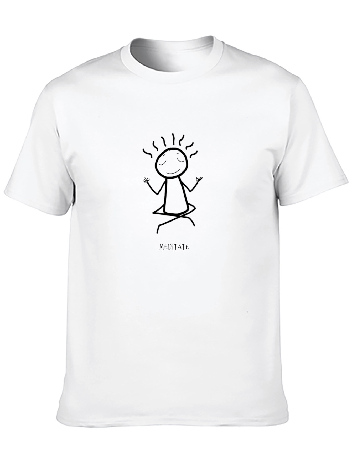 Meditate Graphic Tee - Black Relaxed Fit